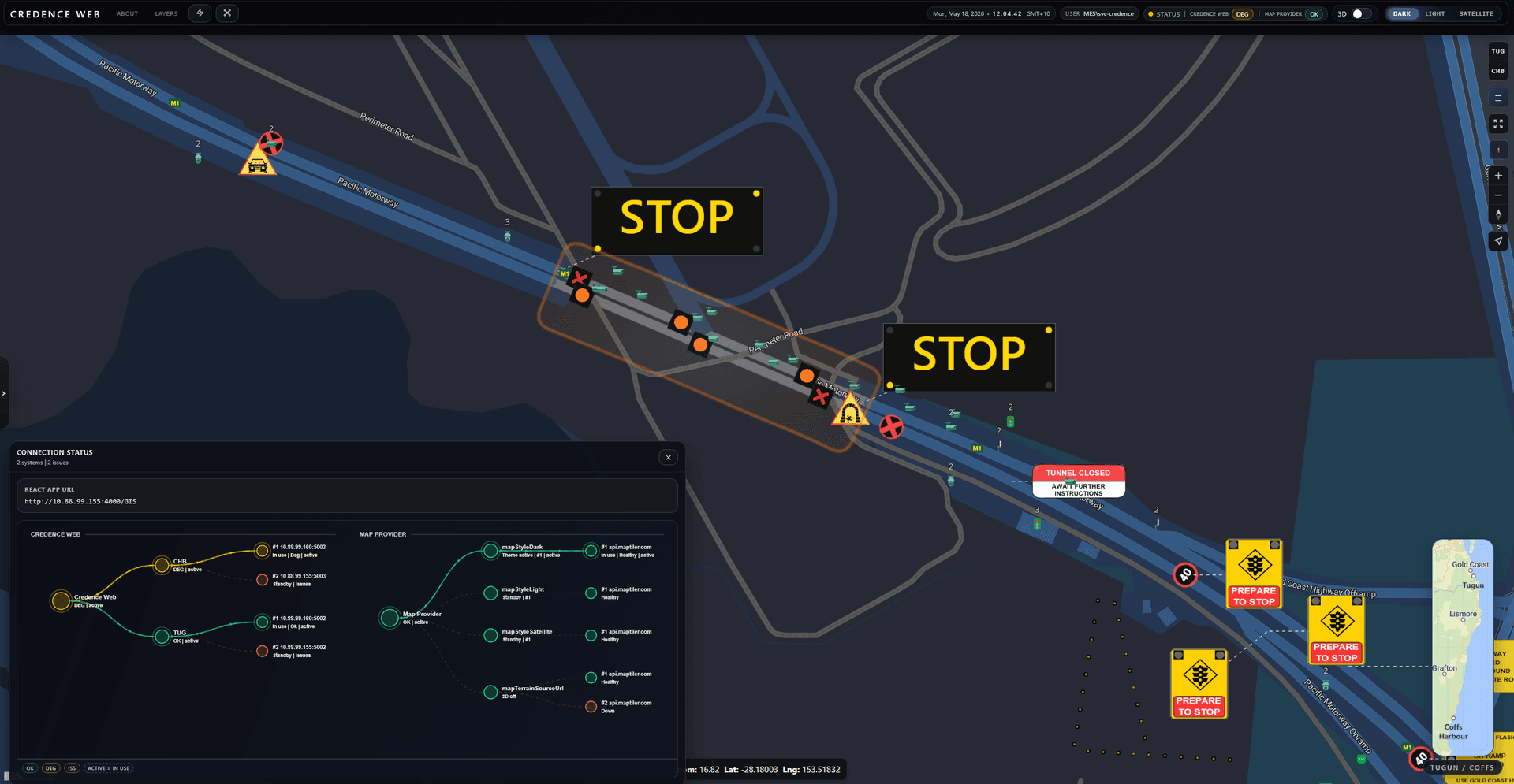 Credence dashboard